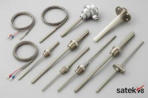 بهترین ترموکوپل های صنعتی برای جایگزینی شامل مدل های سیمی، میله ای، سرامیکی و فلنج دار با دقت بالا و طول عمر زیاد – معرفی و خرید مستقیم از ساتک ۹۸