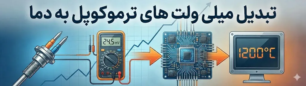 تبدیل میلی‌ ولت‌ های ترموکوپل به دما ساتک 98